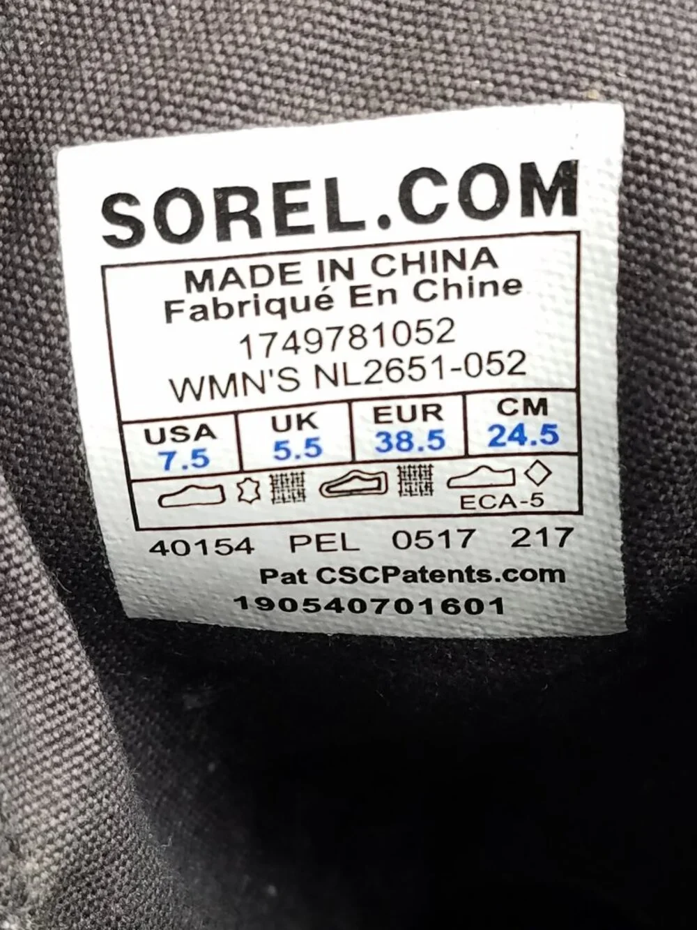 Sorel Slimpack 1964 Waterproof Duck Snow Boots Gray Black Women's Size 7.5 Lace
